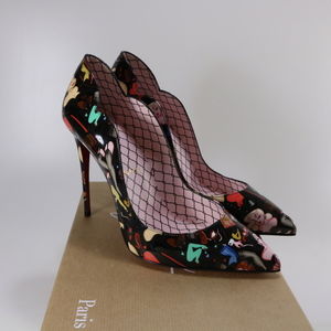 Christian Louboutin 38.5 100mm Pin Up Doctor Bored Poupee Hot Chick Pumps E622